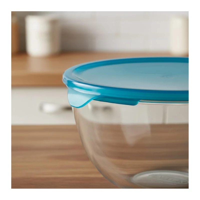 PYREX glazen mengkom met deksel 2,3L Ø21cm
