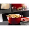 Pyrex gietijzeren pan 3,6L rond Ø24cm rood