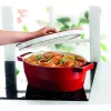 Pyrex gietijzeren braadpan ovaal 3,8L rood 29x21cm