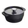Pyrex gietijzeren pan 6,8L rond 28cm grijs