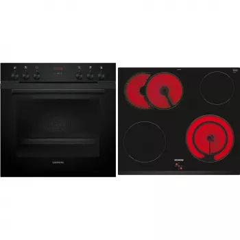 Siemens EQ212KAAB inbouwovenset met keramische kookplaat