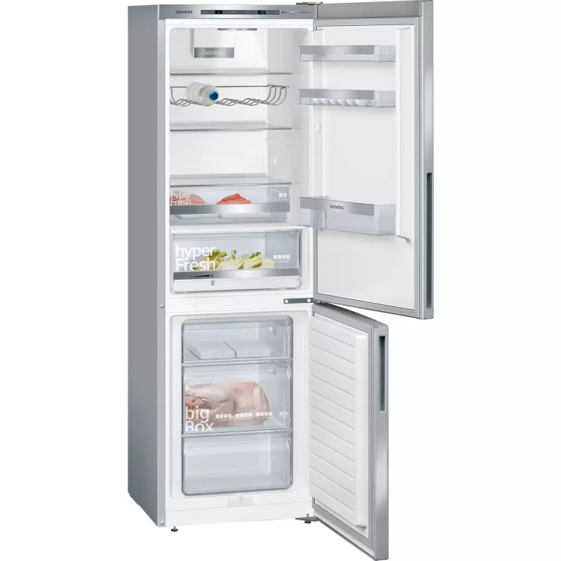 Siemens KG36EALCA iQ500 vrijstaande koel-vriescombinatie, 186 cm, C, RVS-look