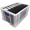 Fellowes ProStore Bonus set 2 opbergboxen-set, 3-delig, elk 17 L, transparant helder, schokbestendig PP 7731301