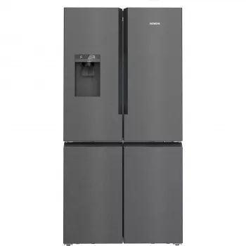 Siemens KF96DPXEA iQ700 French Door side-by-side koel-vriescombinatie met water- en ijsdispenser, 183 cm, energie-efficiëntieklasse E, RVS