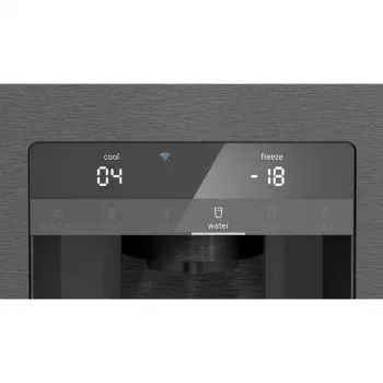 Siemens KF96DPXEA iQ700 French Door side-by-side koel-vriescombinatie met water- en ijsdispenser, 183 cm, energie-efficiëntieklasse E, RVS