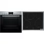 Bosch HND415LS62 inbouwoven en keramische kookplaat-set, 71L, 7 functies, RVS