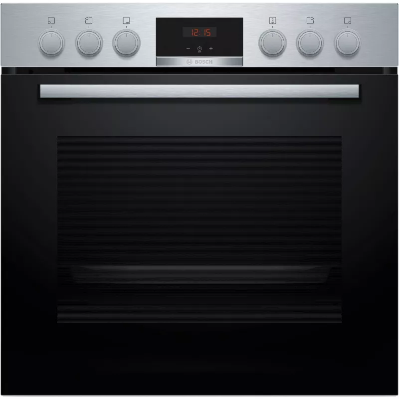 Bosch HND415LS62 inbouwoven en keramische kookplaat-set, 71L, 7 functies, RVS