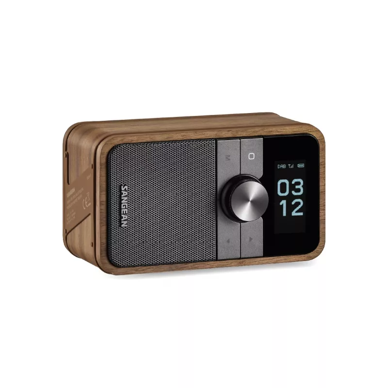 Sangean DDR-8 draagbare DAB+ radio met echt notenhouten afwerking
