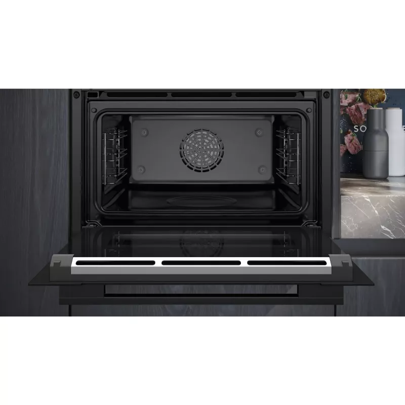 Siemens CS736G1B1 iQ700 inbouw-compactoven met stoomfunctie, 47 L, TFT-touchdisplay, Home Connect, zwart