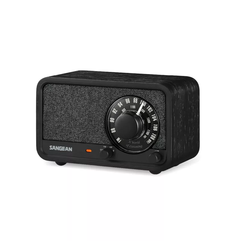 Sangean WR-8 FM-radio met massief houten behuizing, Midnight Oak