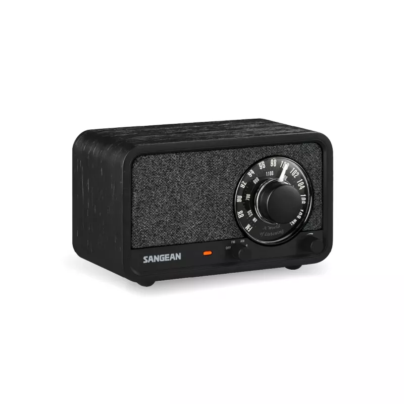 Sangean WR-8 FM-radio met massief houten behuizing, Midnight Oak