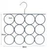 SAUBER PVC-gecoat metalen hanger voor sjaals grijs