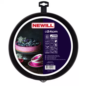 NEWILL springvorm Ø24x7,6 cm zwart antiaanbaklaag koolstofstaal