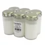 CANDELA grafkaarsen met deksels, 6-pack, brandduur ca. 40 uur, wit