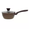 NEWILL Natura sauspan met glazen deksel 18 cm inductie bruin