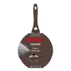 NEWILL Natura sauspan met glazen deksel 18 cm inductie bruin