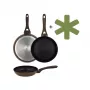 NEWILL Natura 24 cm inductie-braadpan met beschermrand, bruin