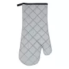 ASI COLLECTION hittebestendige grillhandschoen 18x38cm zilver met zwarte stiksels