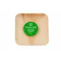 GoGreen arecapalmblad borden 15x15 cm vierkant 10-pack natuurlijk wegwerp