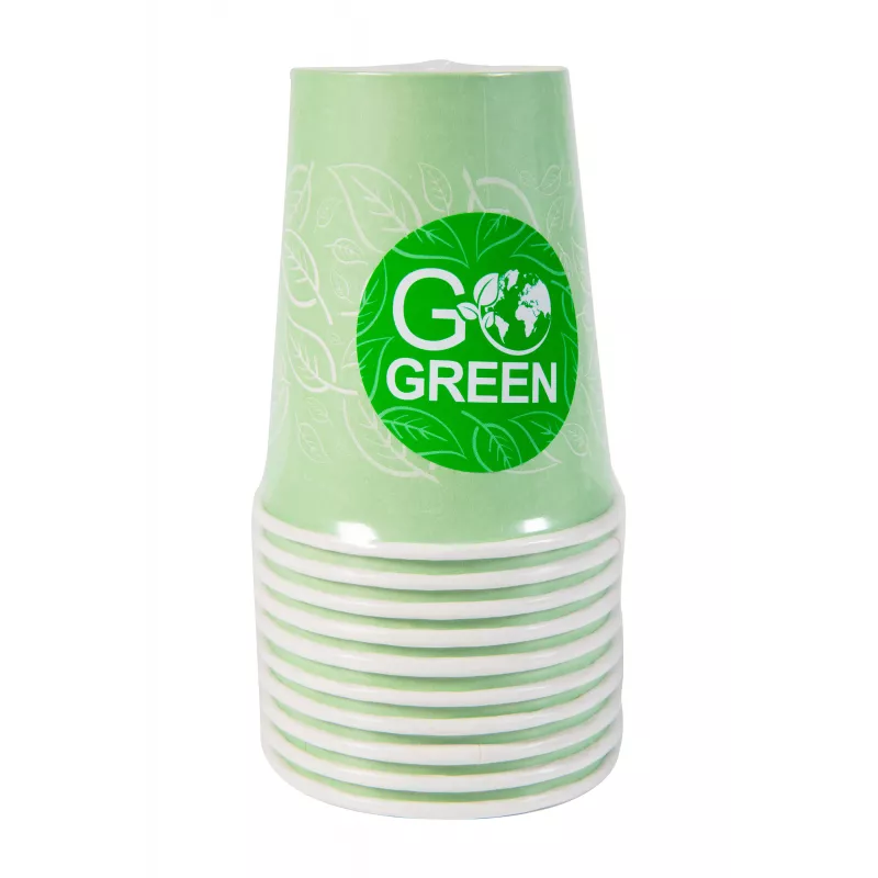 GOGREEN composteerbaar picknickserviesset voor 4 personen, 24 delen, plantaardig, natuurwit