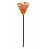 HORTUS kleine handhark met steel, oranje, 20 cm kop, 14 tanden