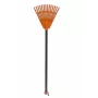 HORTUS kleine handhark met steel, oranje, 20 cm kop, 14 tanden