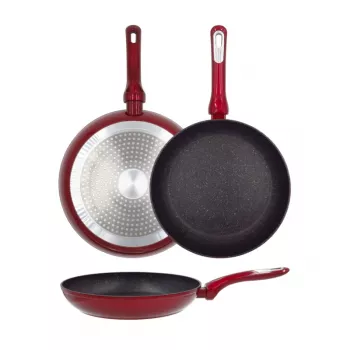 NEWILL Cosmo koekenpan Ø26 cm inductie rood met spatbescherming