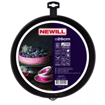 NEWILL springvorm Ø26x7,6cm zwart antiaanbaklaag koolstofstaal