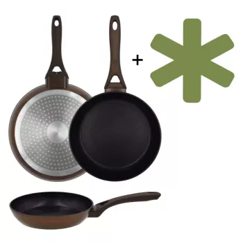 NEWILL Natura koekenpan Ø28 cm inductie bruin met spatbescherming