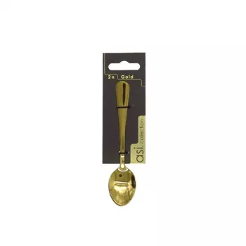 ASI COLLECTION theelepels 2 stuks goud 1,5 mm