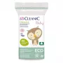 Cleanic Baby Eco wattenschijfjes voor baby's, 60 stuks, 100 % natuurlijk katoen, hypoallergeen, chloorvrij