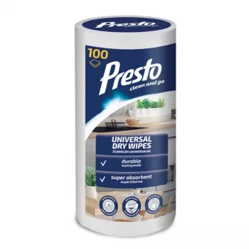 PRESTO universele vochtige doekjes op een rol, 100 stuks