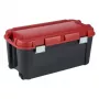 KETER DIY-box met deksel Totem 80L 79,5x39,5x37,1cm zwart/rood