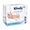 Kindii Pure & Soft verschoningsonderleggers 60x60 cm, 10-pack, waterdichte wegwerp-onderleggers, wit