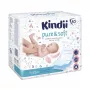 Kindii Pure & Soft verschoningsonderleggers 60x60 cm, 10-pack, waterdichte wegwerp-onderleggers, wit