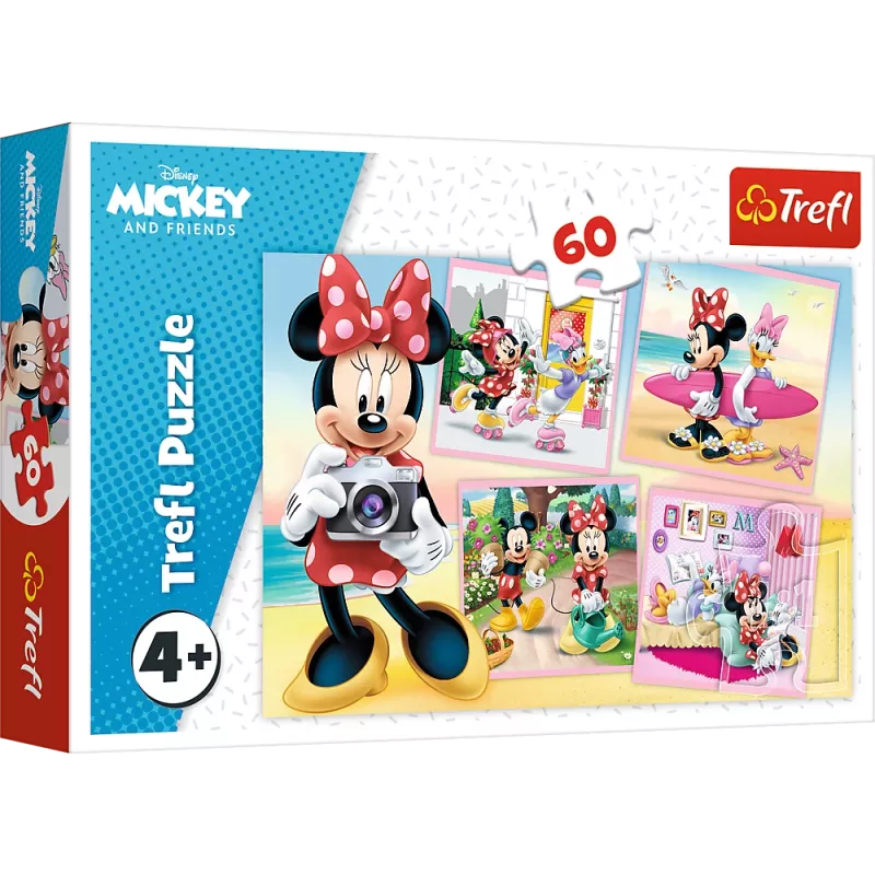 TREFL puzzel 60 stukjes - Lovely Minnie - Disney Minnie Mouse