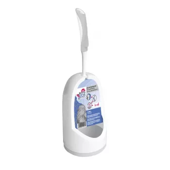 YORK BACTERIA STOP toiletborstel & houder set met siliconenkop en keramische basis
