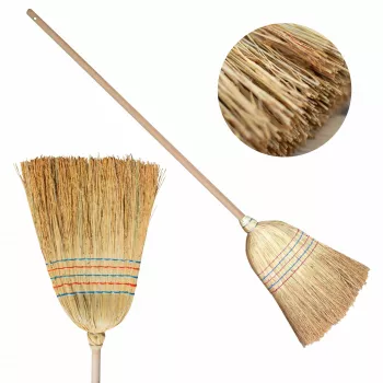 YORK universele veegborstel met houten steel Sorgo