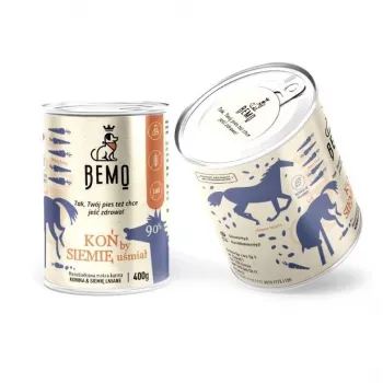 BEMO paard monoproteïne natvoer voor honden – 400g blik