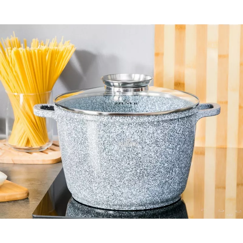 Zilner marmer pannenset 4-delig grijs ZL-7066