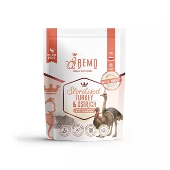 BEMO Cat Sterilised Pute & Strauß - droogvoer voor katten - 500g