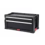 KETER DIY gereedschapskist met 2 laden, 56,2 x 28,9 x 26,2 cm, zwart/rood