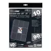 Ultra Pro 9-Pocket Trading Card pagina's met hologramzegel, 10-pack