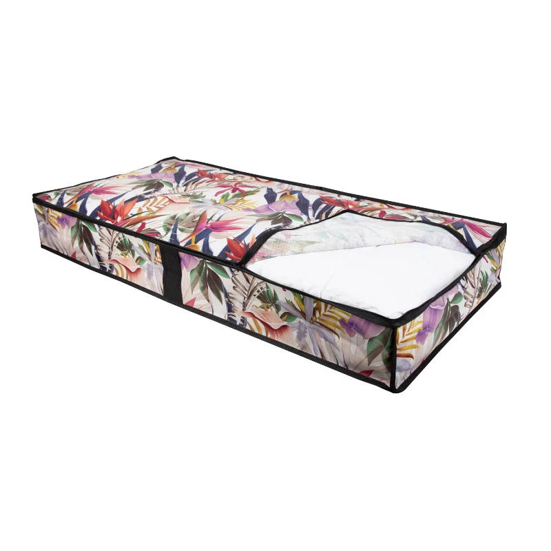 ORDINETT kledingopbergbox 107x50x15 cm Floral Beauty