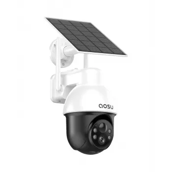 AOSU Smart Security SolarCam D1 SE - 2K draadloze buitenbewakingscamera met zonnepaneel, kleurennachtzicht, AI-detectie
