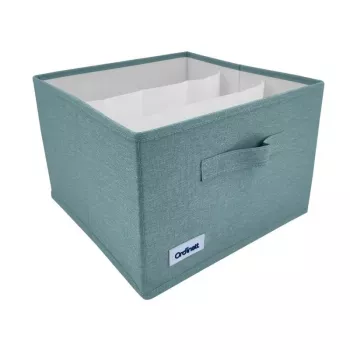 ORDINETT box Cube 29x29x18,5 cm opbergbox met deksel in mintgroen