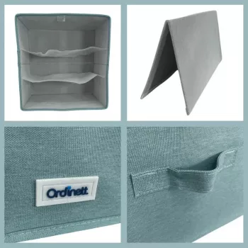 ORDINETT box Cube 29x29x18,5 cm opbergbox met deksel in mintgroen