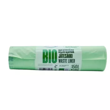 BioBag composteerbare vuilniszakken 125/150L, 5 per rol, 75x115 cm, groen