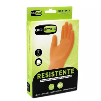 GIOSTYLE multifunctionele duurzame handschoenen van natuurrubber oranje M/8 maat 31x10x0,5cm