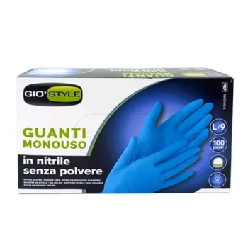 GIOSTYLE nitril wegwerphandschoenen, poedervrij, blauw, maat L, 100 stuks